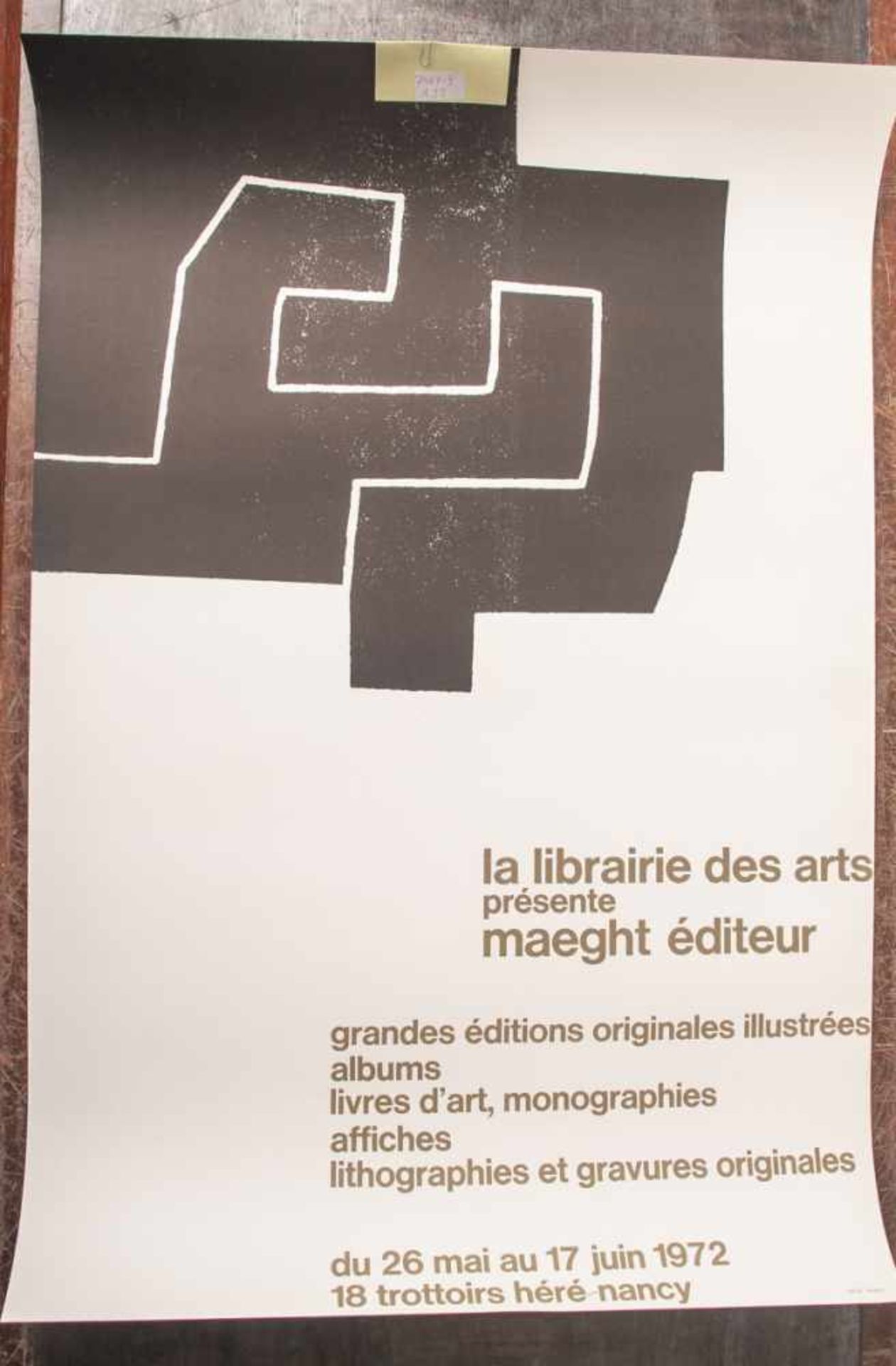 Chillida, Eduardo (1924-2002), Veranstaltungsplakat "la librairie des arts présente