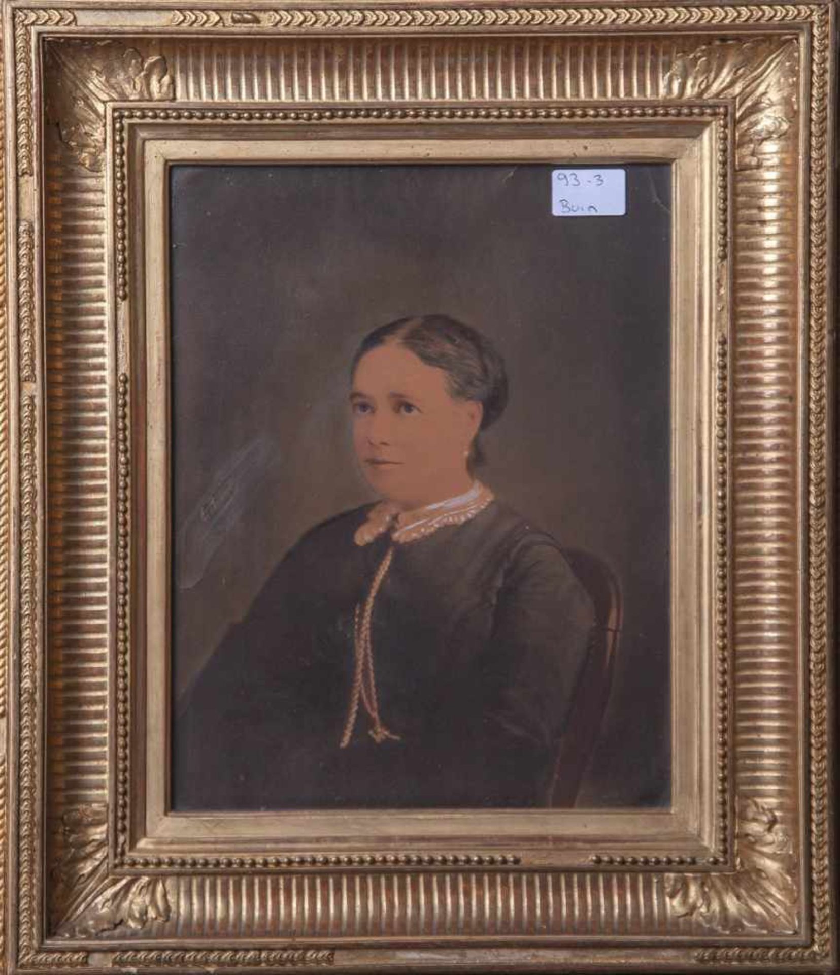Robert, E., Portrait einer Dame, Zeichnung, sign. mi. li., ca. 26 x 20 cm, hinter Glasgerahmt (