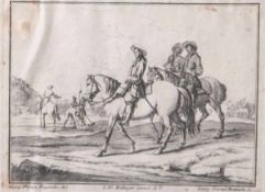 Ridinger, Johann Elias (1698-1767) nach Rugendas, Georg Philipp (wohl, 1666-1742),Kupferstich. Ca.