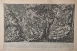 Riedinger, Johann Elias (1698-1767), "Der Hirsch wird von dem Piquer aufgenommen die ganzeMeute