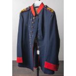 Uniformrock (wohl Inf. Rgt., König Wilhelm I. Sachsen), blau-rot, Stempel innen BAXII05-R4, 05.104.