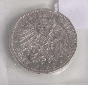 Preussen, Wilhelm II, Kaiser und König, 5 Mark, Silber, 1907, Münzprägestätte A.