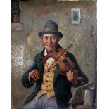 Richter, A. (19./20. Jahrhundert), Der Geigenspieler, Öl/Lw., re. u. sign., ca. 26,5 x 21cm,