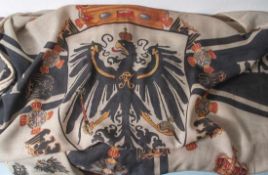 Fahne, Königl. Haus Burg Hohenzollern, Herstelleretikette des Hoflieferanten seiner Maj.Königsberg/