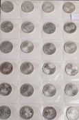 45 Sondermünzen, Bundesrepublik Deutschland, 5 DM, verschiedene