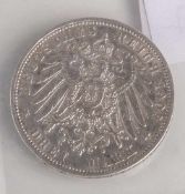 Preussen, Wilhelm II., 3 Mark, 1909, Silber, Münzprägestätte A.
