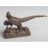 Dubucand, Alfred (1828-1894), "Faisan doré", Bronze, patiniert, vorne li. sign., L. ca. 15cm, H. ca.