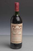 Eine Flasche Rotwein, Chateau Pontet Clauzure, 1974, Saint Emilion Grand Cru, Frankreich,Appellation