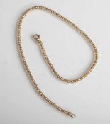 Collier, Gelbgold 333, rund, indisch, L. ca. 45 cm, ca. 14,2 gr.