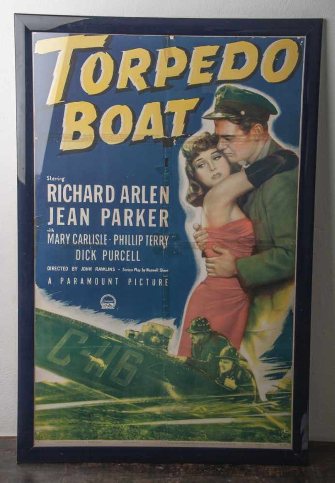 Altes Filmplakat "Torpedo Boat" (USA, 1940er Jahre), Copyright 1941, Paramount Pictures,bez.
