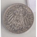 Preussen, Wilhelm II., 3 Mark, 1909, Silber, Münzprägestätte A.
