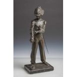 Bronzefigur "Der Degenfechter" (20. Jahrhundert), v. Hasemann, A(rminius) (1888 - 1979),Fechter