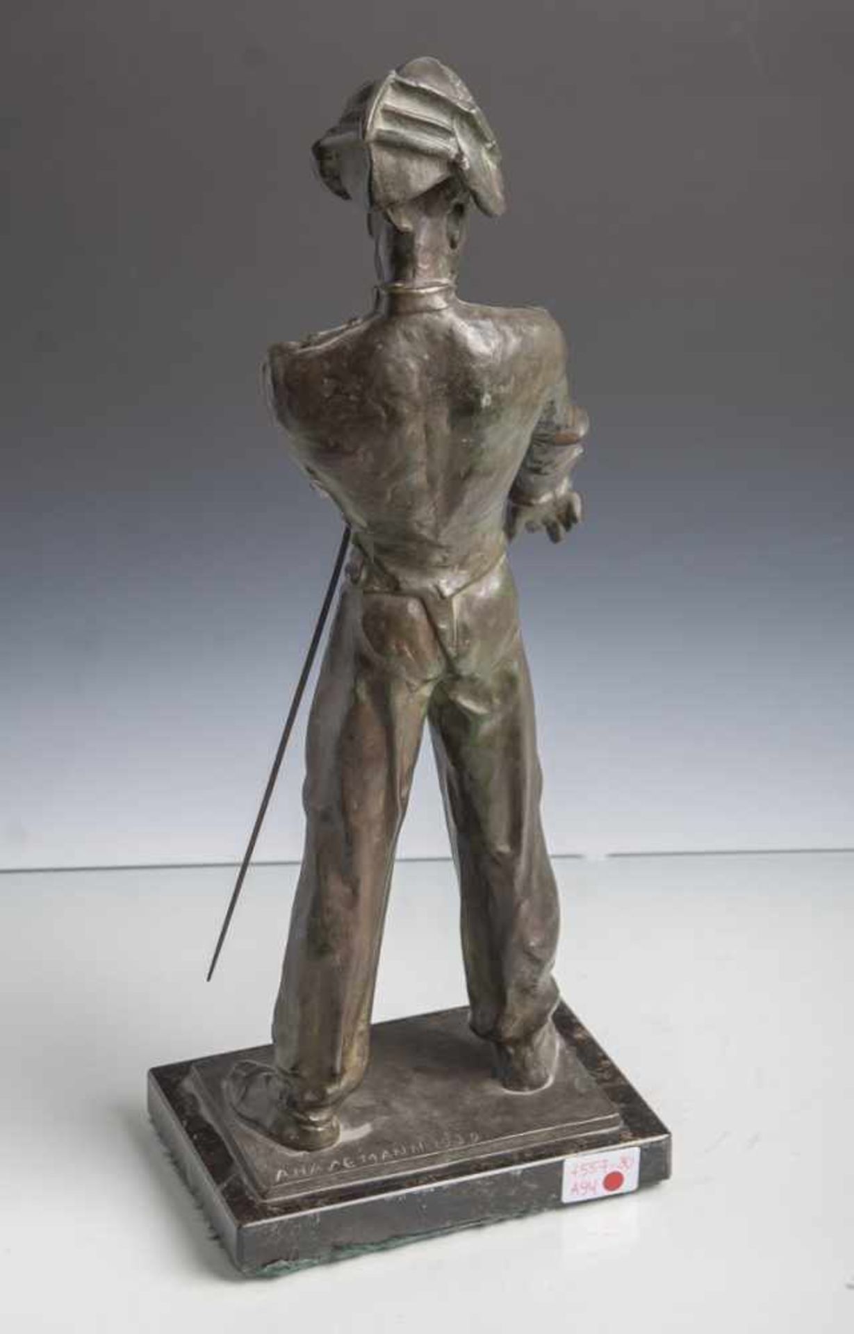Bronzefigur "Der Degenfechter" (20. Jahrhundert), v. Hasemann, A(rminius) (1888 - 1979),Fechter - Bild 5 aus 5