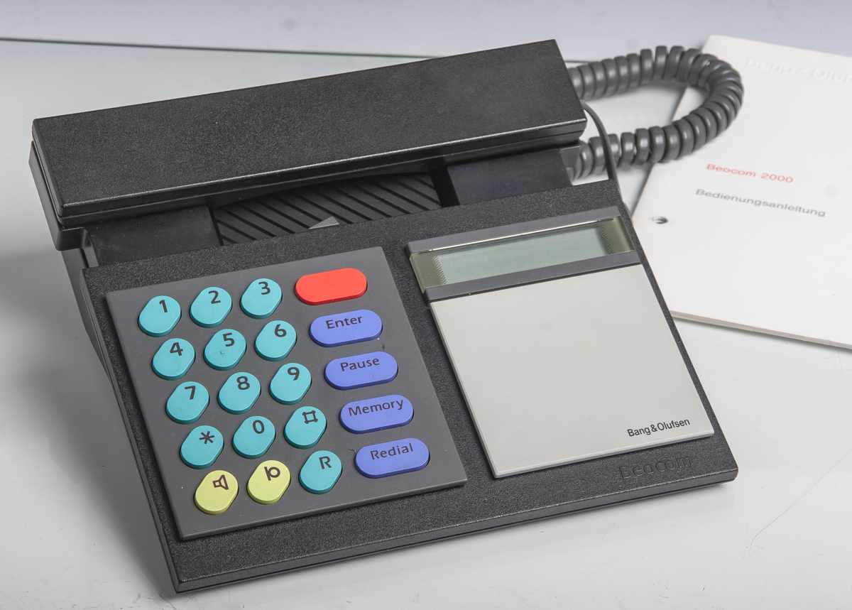 Telefon "Bang u. Olufsen" (1986), Beocom 2000 DTMF/LD - TLB in Schwarz, Seriennr. 1692626,ID Nr.