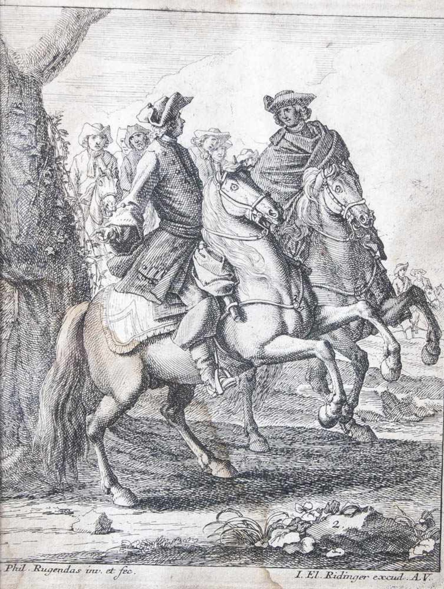 Ridinger, Johann Elias (1698-1767) nach Rugendas, Georg Philipp (1666-1742), wohl Augustuszu