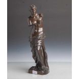 Venus nach Milo aus Bronze (Susse Fréres, um 1900, Frankreich), auf Sockel sign.,patiniert, H. ca.