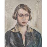 Steiner, Josef (1899 - 1977), "Portrait einer jungen Frau", Öl/Holzplatte, re. o. sign. u.dat. "J.