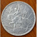 Silbermünze, 1 Peso (Mexiko, 1910), zweite Republik seit 1867. Altersgem. Zustand.