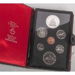 Royal Mini Münzsatz, Kanada (1976), Parliament Double Dollar Set. In original Etui.