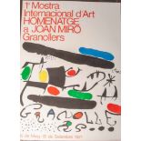 Miró, Joan (1893-1983), Ausstellungsplakat "1ª Mostra internacional d'art Homenatge a JoanMiró