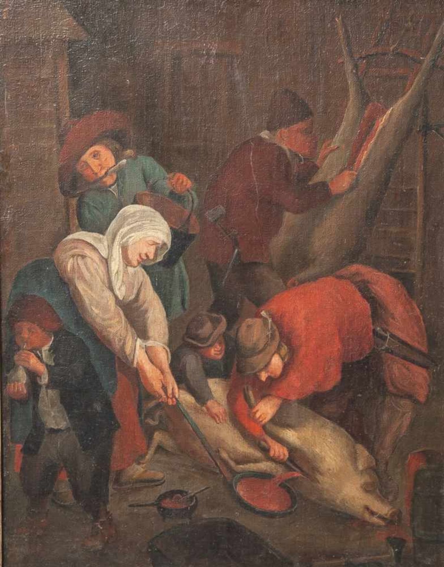 Unbekannter Künstler (wohl 16./17. Jahrhundert, Holland), Interpretation der Schlachtszeneaus der
