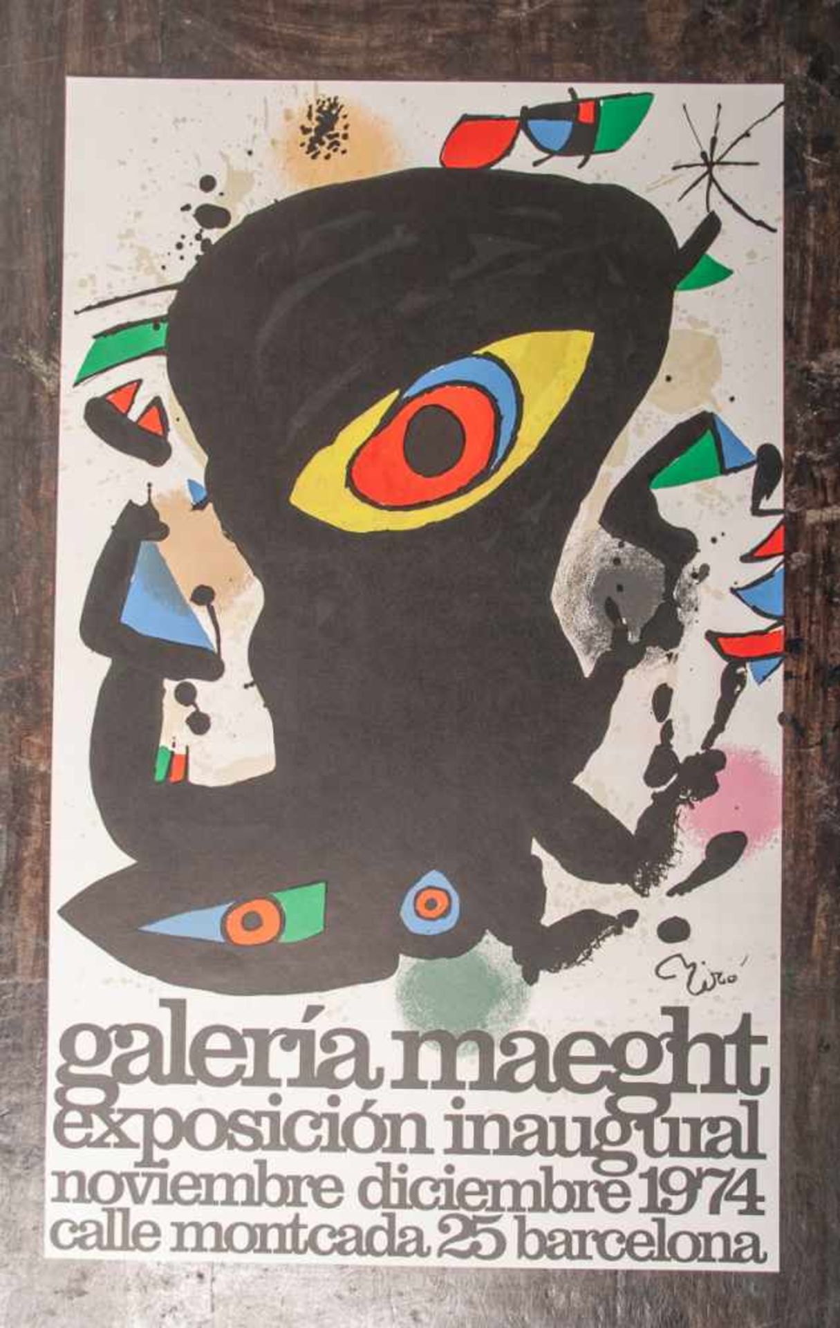 Miró, Joan (1893 - 1983), Ausstellungsplakat "Exposicion inaugural noviembre diciembre"für Miró-