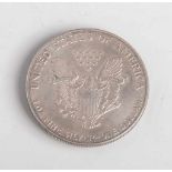 1 Dollar, USA, Liberty, 1988, 1 Oz. Feinsilber. Dm. ca. 40 mm, ca. 31,4 g.