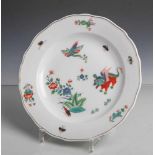 Teller (Meissen, blaue Schwertermarke 1945-1947), leicht vertieft, Kakiemon-Dekor,polychrome