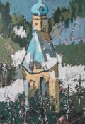 Wittler, Arrigo (1918-2004), Kapelle in Süddeutschland, Tempera/Holzplatte, li. u. sign.,gerahmt,