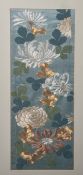 Feine Seidenstickarbeit, Darstellung von Blumen (China oder Japan, wohl 19. Jahrhundert),teils mit
