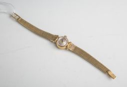 Damenarmbanduhr "Golden Heart" 750er Gold, Dm. (ohne Krone) ca 1,7 cm, L. ca. 16,5 cm.Funktion nicht