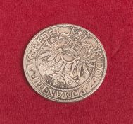 Dicker Doppeltaler von 1591 von Nassau-Idstein und Wiesbaden (Silber 835/000), Replik, BfGBank 1977,