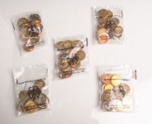 5 Starterkits (BRD, 2002), à 10,23 Euro/20 DM, bestehend aus: 1x 1 Cent; 1x 2 Cent; 2x 5Cent, 3x