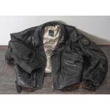 Motorradjacke, Leder/Stoff, Polyamid, Indian, Hendee MFG.CO Springfield, Mass., wohl Größe54/56,