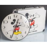 2 Walt-Disney-Artikel "Mickey Mouse", bestehend aus: Aktentasche (wohl 1960er Jahre, 40 x31 x 9