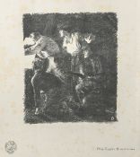 Oppler, Alexander (1869-1937), "Franctireurs" (Freischützen), Radierung, re. u. auf