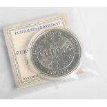 Medaille "Europa-Kalender 2000", Neusilber, Dm. ca. 4 cm, Gewicht ca. 32 g, in Kapsel, m.Echtheits-