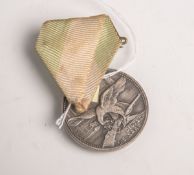 Medaille "Deutsch die Saar", Drittes Reich, Rs.: Opferschiessen, W.H.W. 24.3.1935,Stoff-Triangel