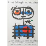 "Aimé Maeght et les siens" (Ausstellungsplakat), Musée des Beaux-Arts de Nîmes, 28novembre 1982-15