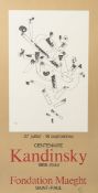 "Centenaire Kandinsky, 1866-1944" (Ausstellungsplakat, Lithographie), 27 juillet - 18septembre,