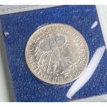 5-DM-Gedenkmünze "Freiherr v. Eichendorff" (BRD, 1957), Silber 625/1000, zum 100.Todestag, Entw.: