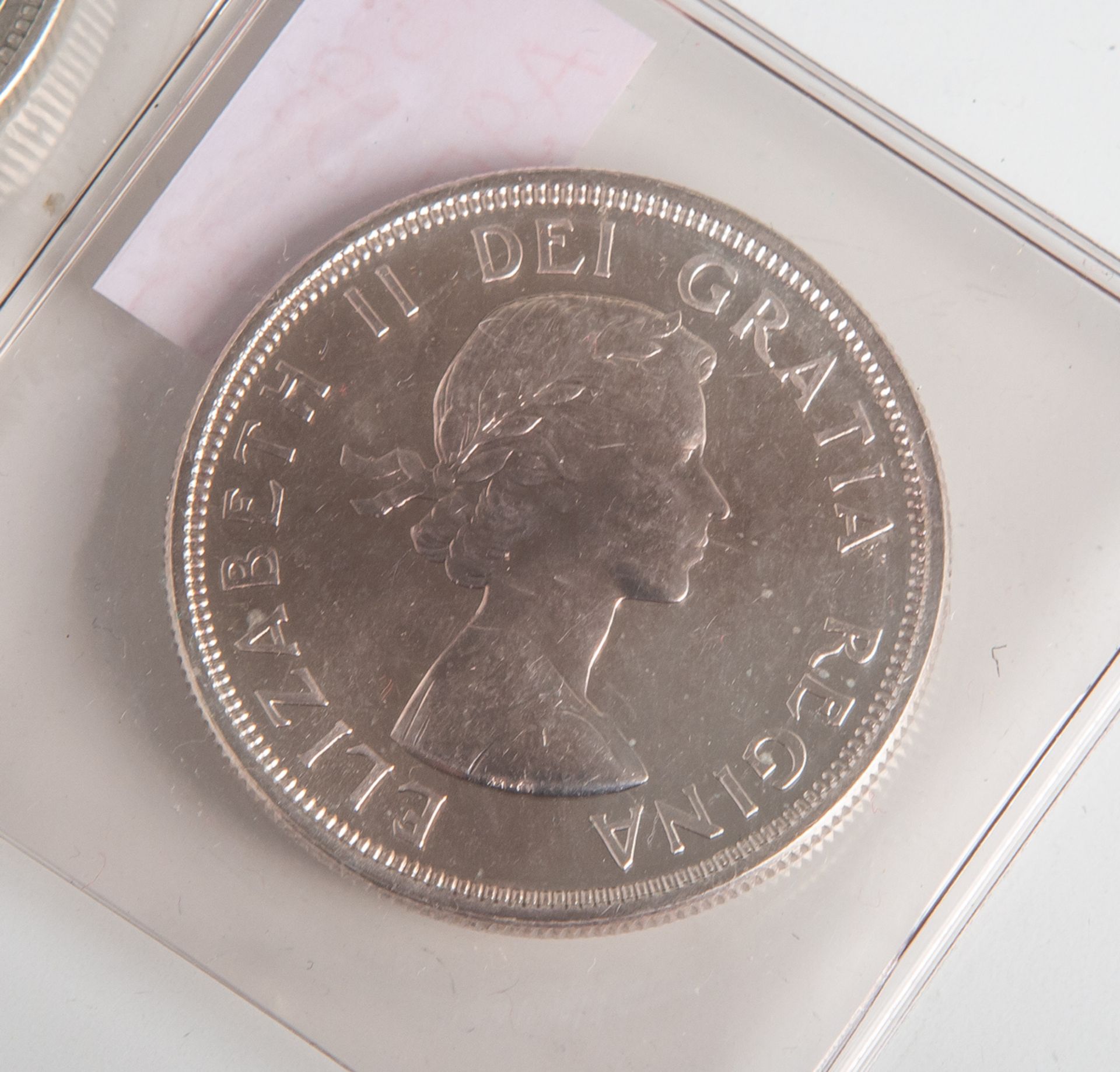 One Dollar "Elizabeth II. Dei Gratia Regina" (Canada, 1964), Silber, Rs.: CharlottetownQuebec,