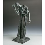 Rodin, Auguste (1840-1917), "Pierre de Wissant", Bronzefigur, wohl Museumsreplik,vollplastische