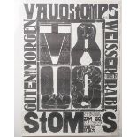"Guten Morgen Vauo Stamps" (Ausstellungsplakat, 1977), bez. "zum 80., Gutenberg-MuseumMainz, 23.9.