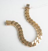 Panzerarmband 585 Gold (1980er Jahre), L. ca. 21 cm, Gewicht ca. 77,55 g.- - -21.00 % buyer's