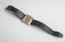 Herrenarmbanduhr "Dugena Precision" (Swiss made, wohl 1950/60 Jahre), Aufziehwerk,Uhrgehäuse 585 GG,