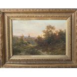 Schönberger, Alfred Karl Julius von (1845-1907), Blick auf Kronberg, Öl/Lw., re. u. sign.,ca. 33 x