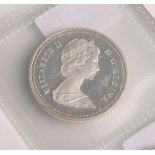 One Dollar "Elisabeth II." (Kanada, 1982), Silber, Regina in Saskatchewan, PP, Dm. ca. 3,6cm,