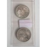 2 Münzen 10 DM "Olympische Spiele in München" (Deutschland, 1972), Silber,Münzprägestätte: F u. D,