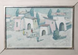 Wittler, Arrigo (1918-2004), Marokkanisches Dorf, Tempera/Malkarton, li. u. sign.,gerahmt, ca. 39